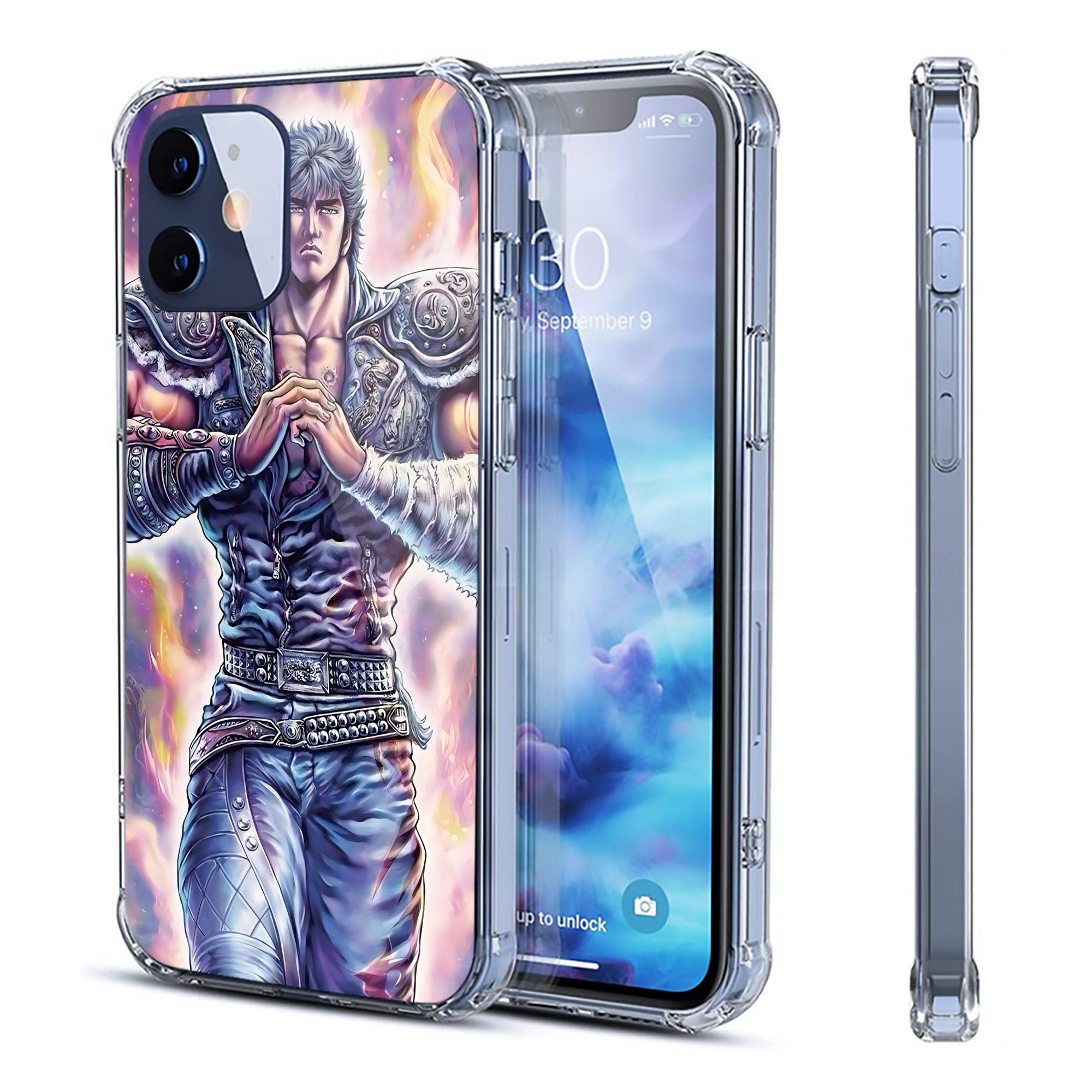 （画像用） 北斗の拳 Fist of the North Star 【iPhone 12シリーズ対応】透明スマホケース（クリアソフトケース）